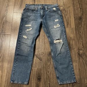 Levi's 502 Men's Classic Blue Distressed Jeans size 32x30